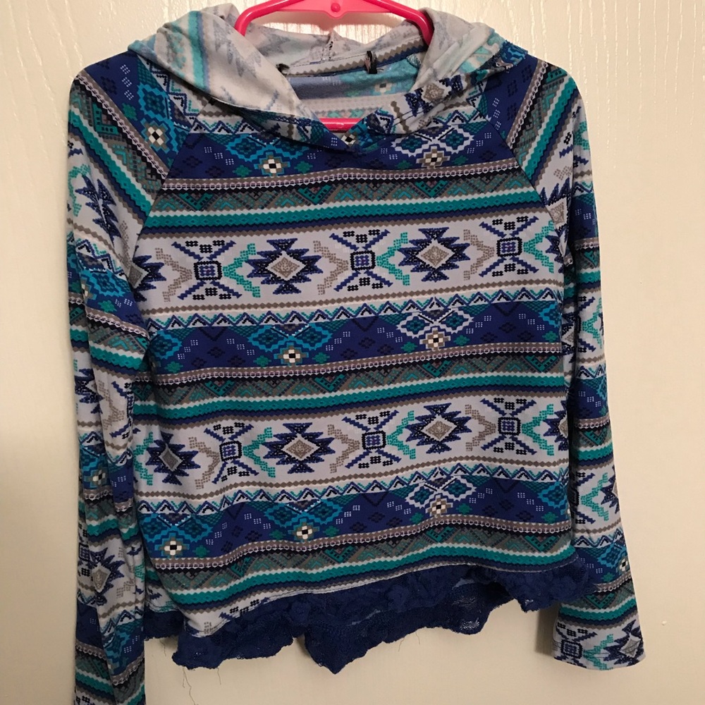 Girls hooded long sleeve T